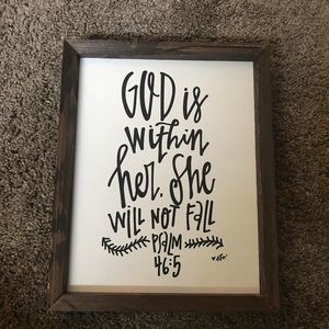 God Is Within Her She Will Not Fall Decor